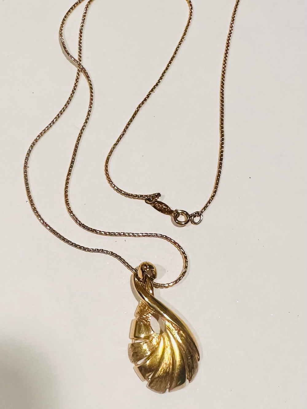 Napier designer Gold Tone Swirl Pendant Necklace - Women Jewelry